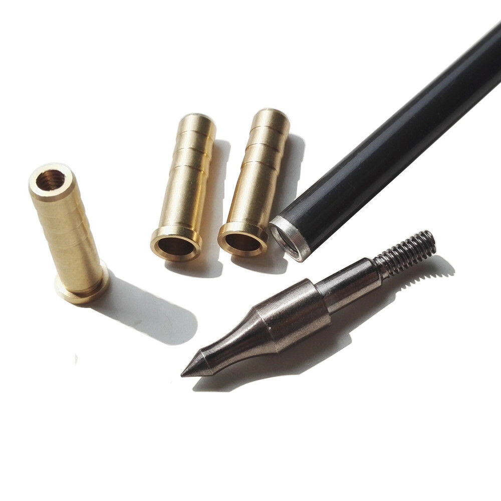 50Pcs Archery Arrow Insert Brass Copper for ID6.2mm Arrow Shaft 38gr Bow Hunting