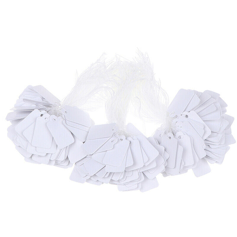 300Pcs Label Tie String Strung Ticket Jewelry Merchandise Display Price Tag Re