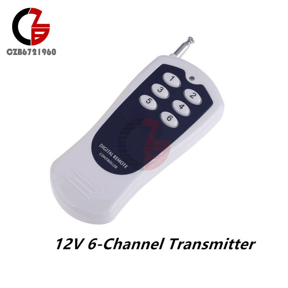 DC 12V 6-Channel RF Wireless Remote Control Switch Transmitter Module 315MHz