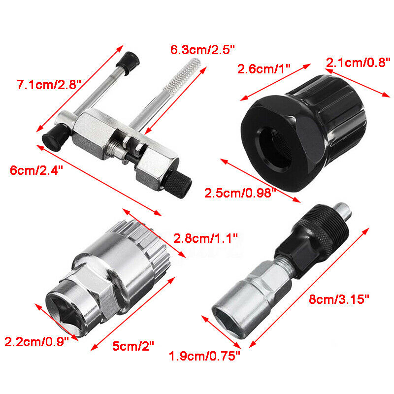 4pcs Mountain Bike Bicycle Crank Chain Axis Extractor Removal Repair Tools _BDA