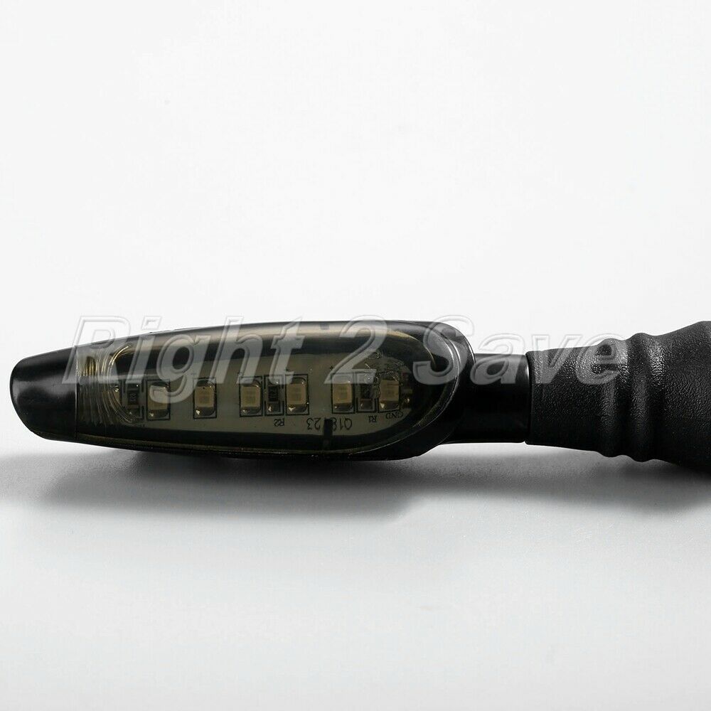 10mm 12V Motorcycle Yellow LED Clear Lens Turn Signal Indicator Sidemarker Light