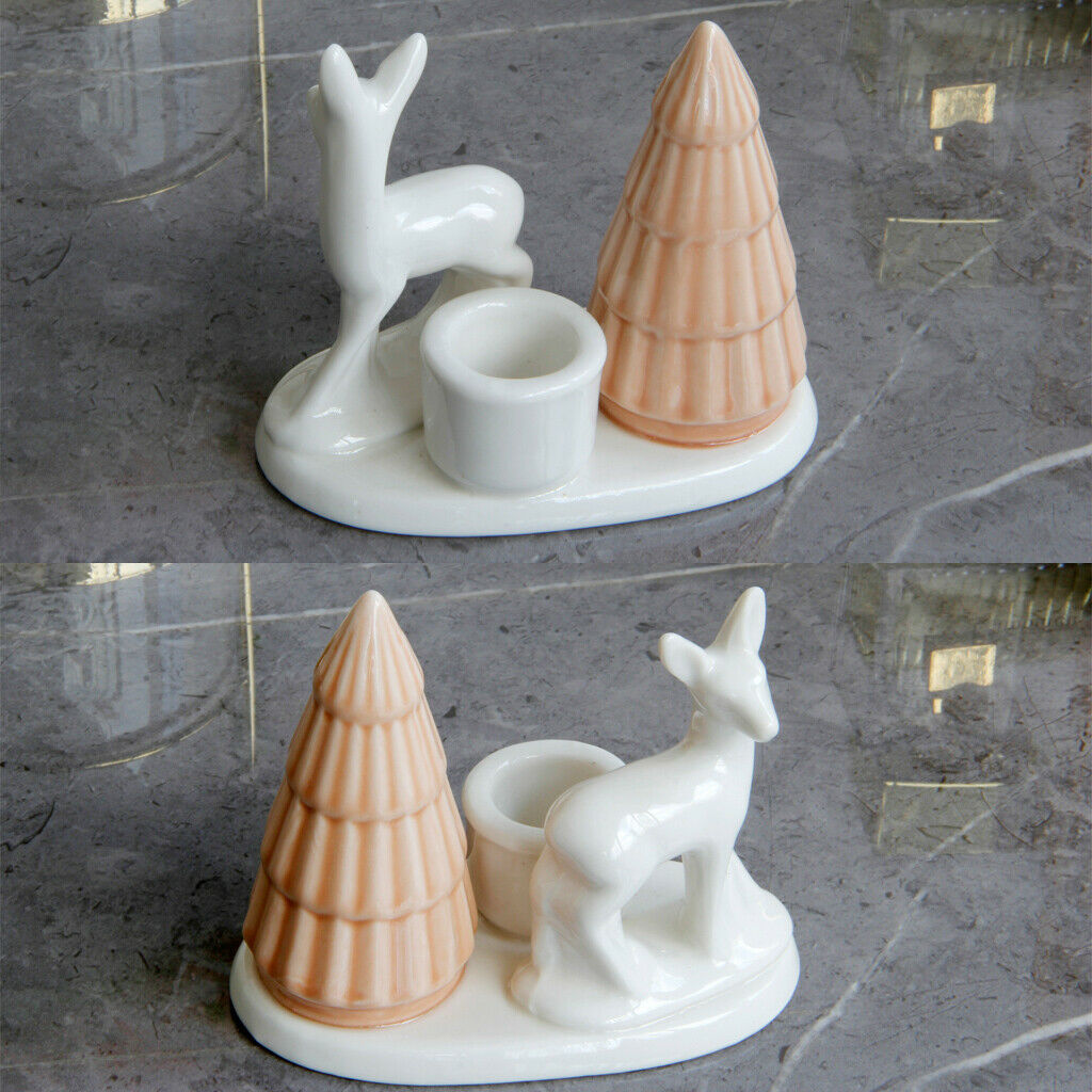 Lovely Fawn Candle Holder Elk Candlestick Home Table Holiday Decorations