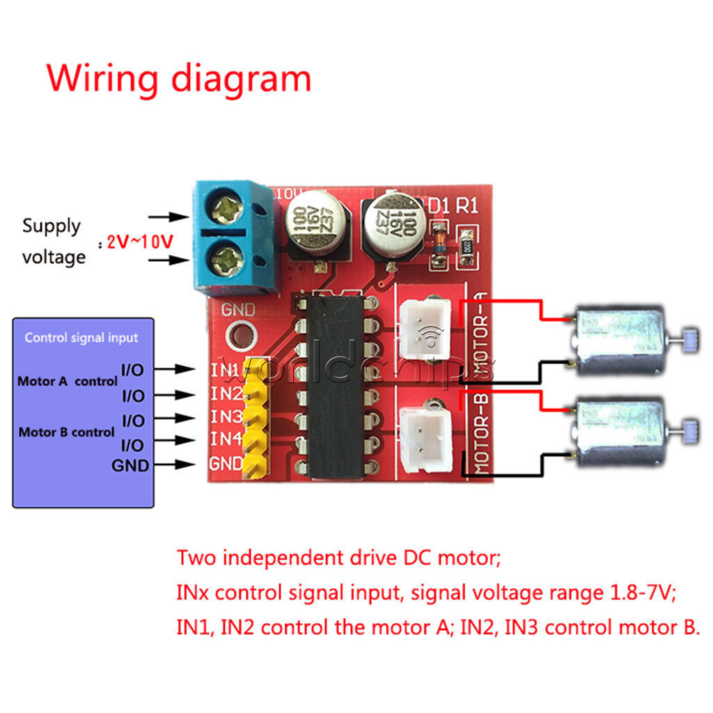 Kit 2.5A Dual Channel DC Motor Driver Mini Module Beyond L298N PWM Speed Control