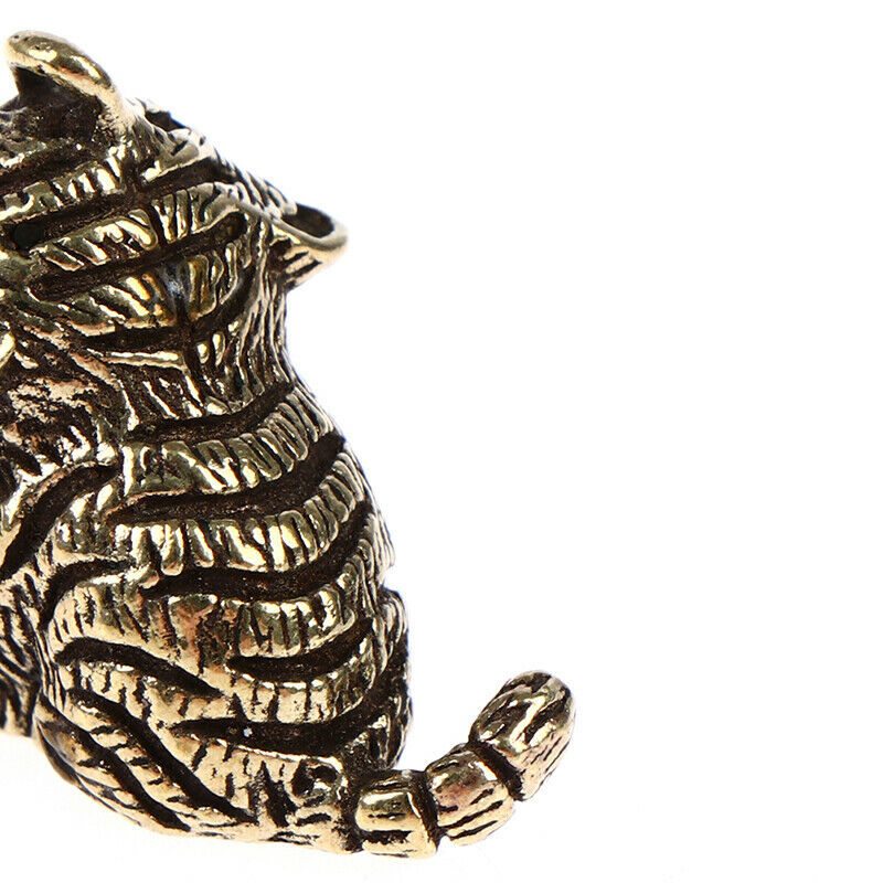 Brass Cartoon Little Tiger Keychain Pendant Zodiac Tiger Small PendantFCA