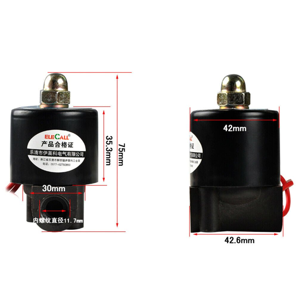 Electric Solenoid Valve for Water Air Oil Fuels Normally Closed 6mm AC220V
