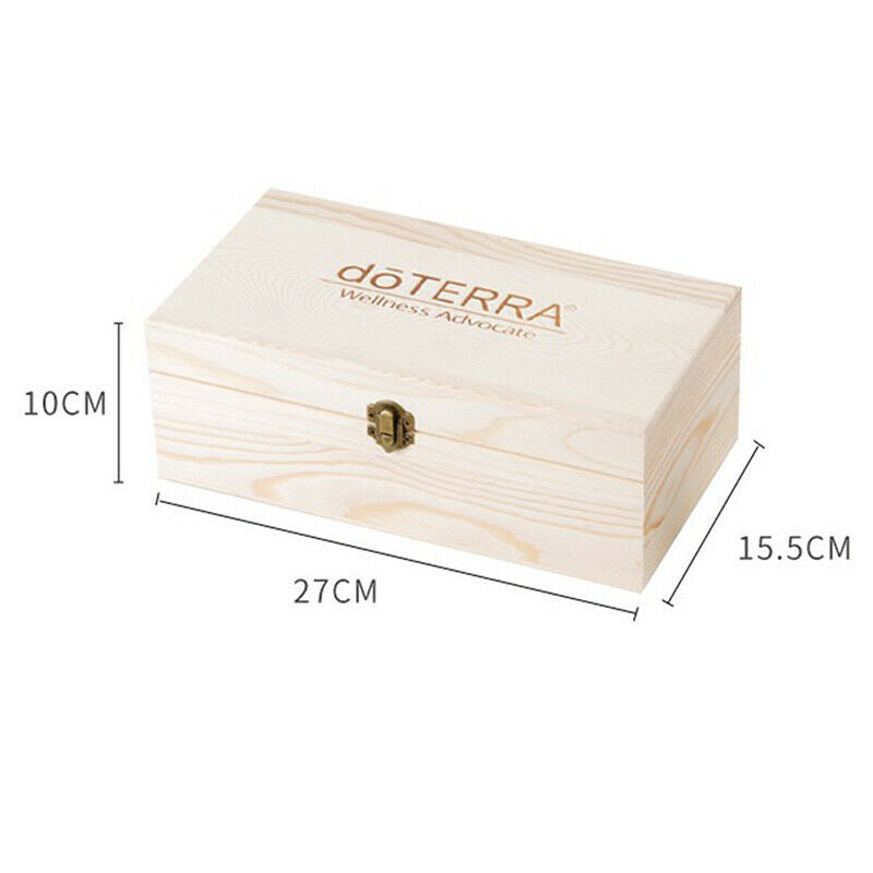 32 Grids Essential Oil Natural Wood Box Aromatherapy Wooden Box  Organi JYDFAU