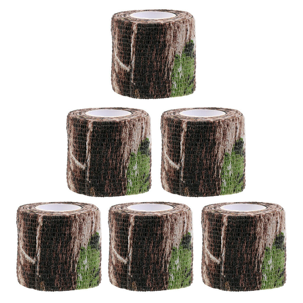 6Pack Self-adhesive Non-woven Camo Tape Fabric Wrap 2.2m 7.2ft Camo  Tape