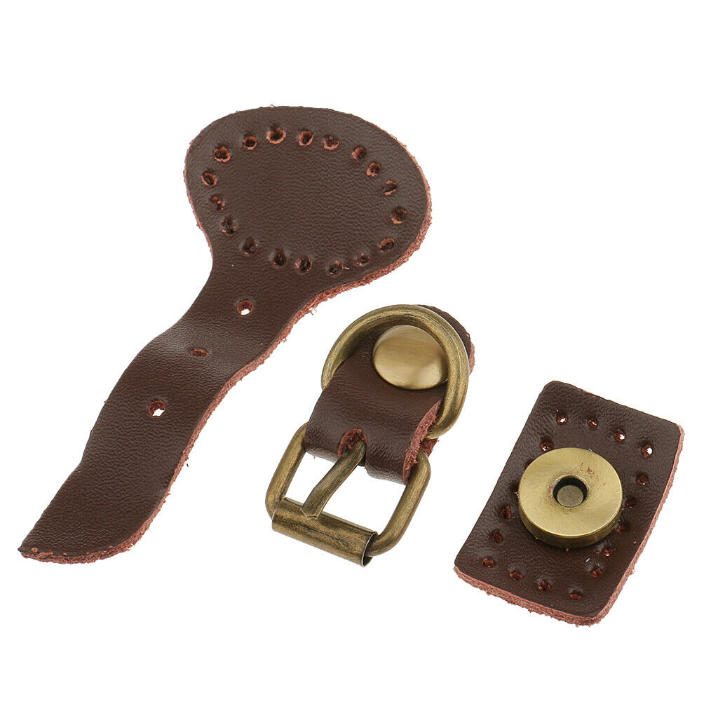 Sew on Leather Magnetic Snap Buckles Bag Fasteners Bag Accessories Coffee