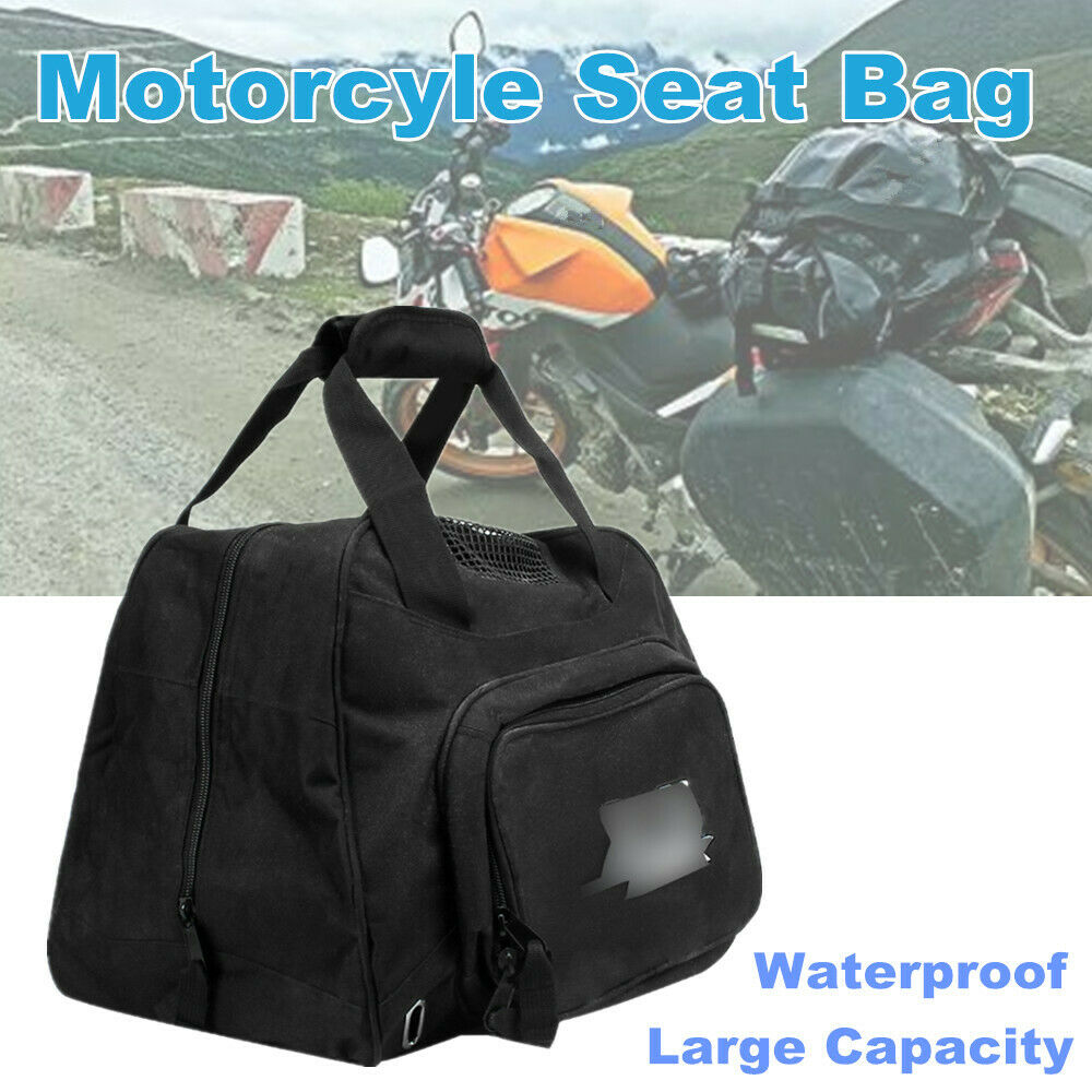 Black Motorcycle Bike Riding Helmet Bag Waterproof Handbag Travel Storage Pack