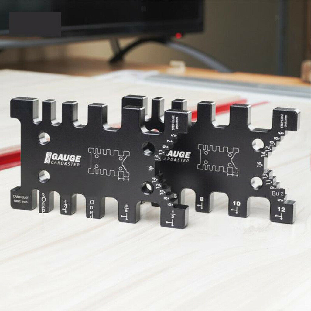 High Precision Tenon Card Gauge Metric and Imperial Scale Caliper Woodworking