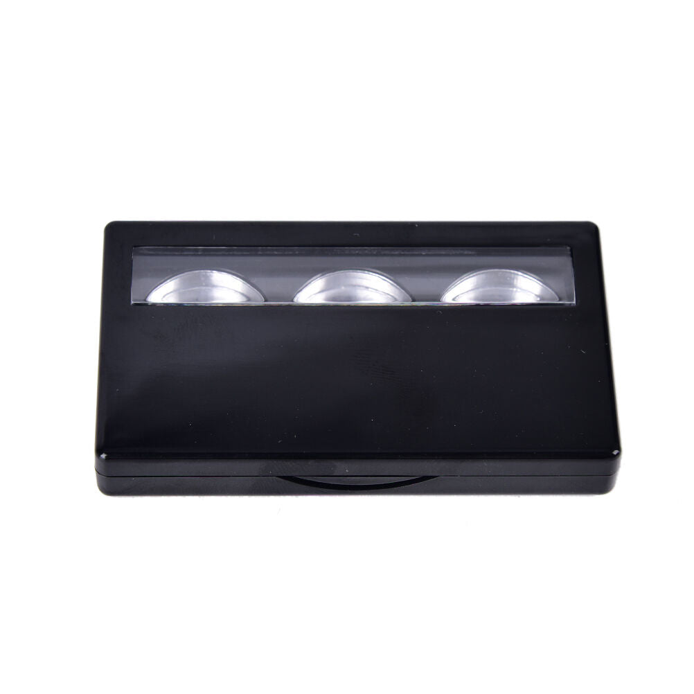 Empty 3 Round Grid Eyeshadow Lipstick Box Case Cosmetic Packing+Palett J J XjSJ