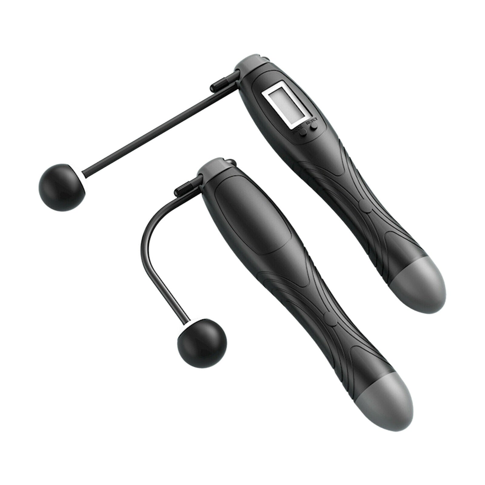 2x Weighted Ropeless Jumping Rope Digital Count Dual Mode Exercise Equipment