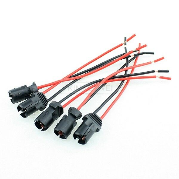 5x T10 W5W Led Lamp Bulb Socket Connector Holder Base & Wire 11.5cm New