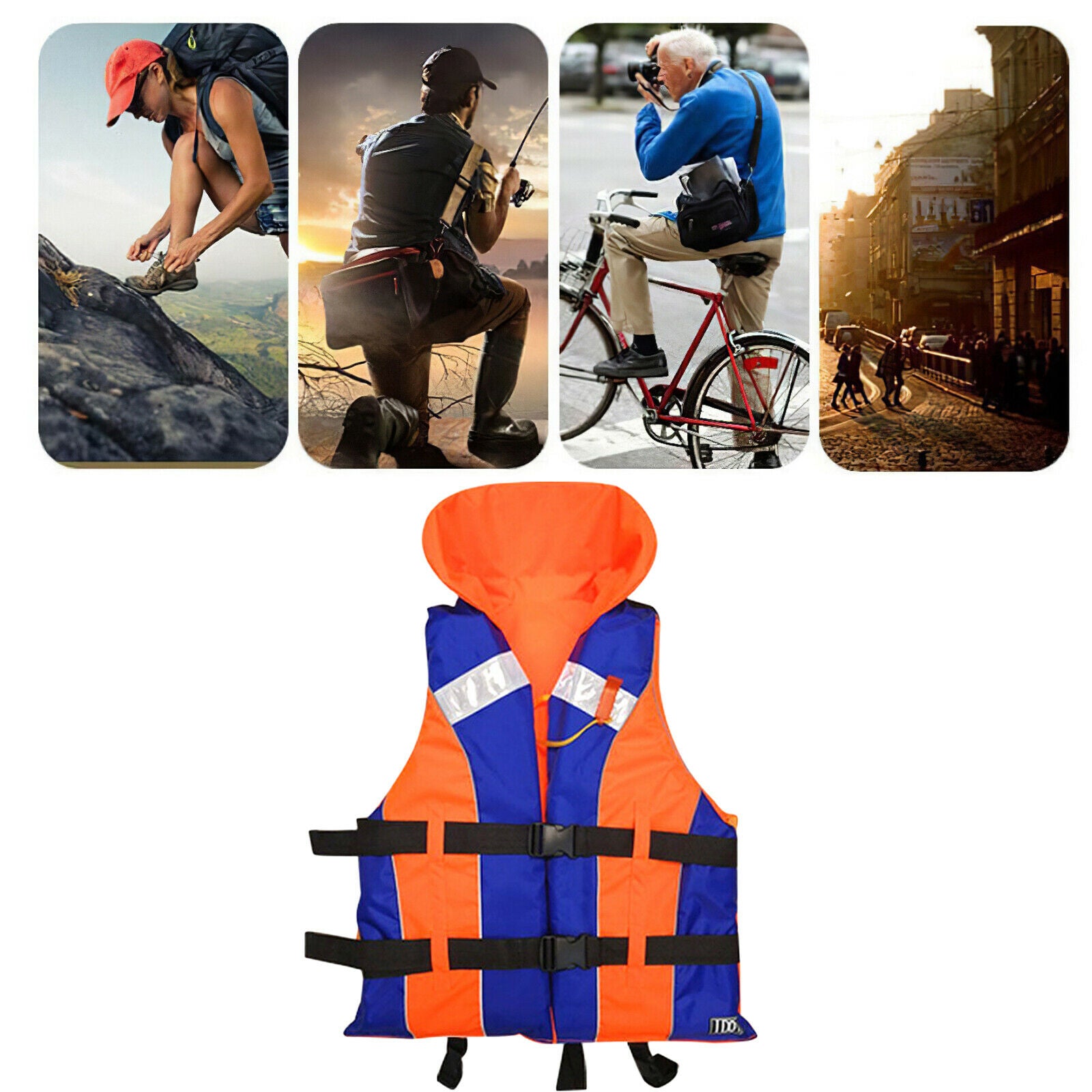 Women Men Sailing Life Jacket Lifesaving Vest Buoyancy Floatation Device