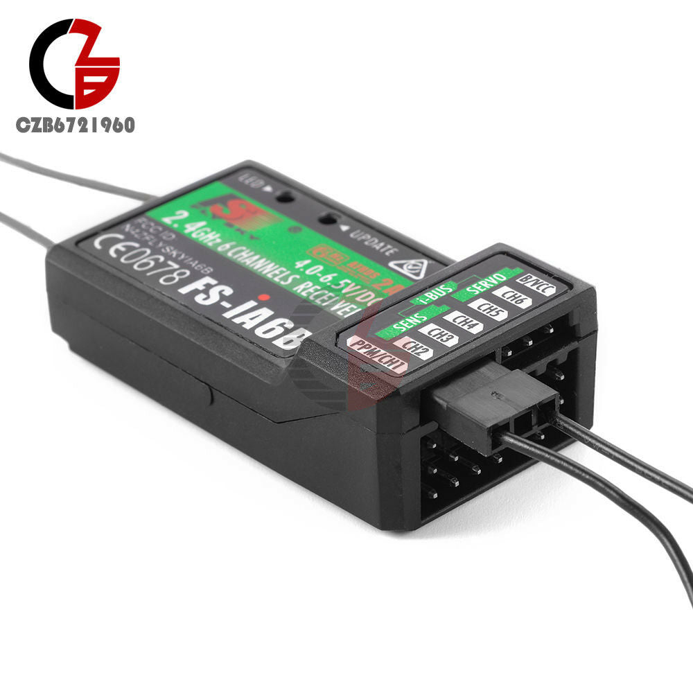 Flysky FS-iA6B 2.4G 6CH Receiver PPM Output per i4 i6 i10 GT2 Transmitter RC285