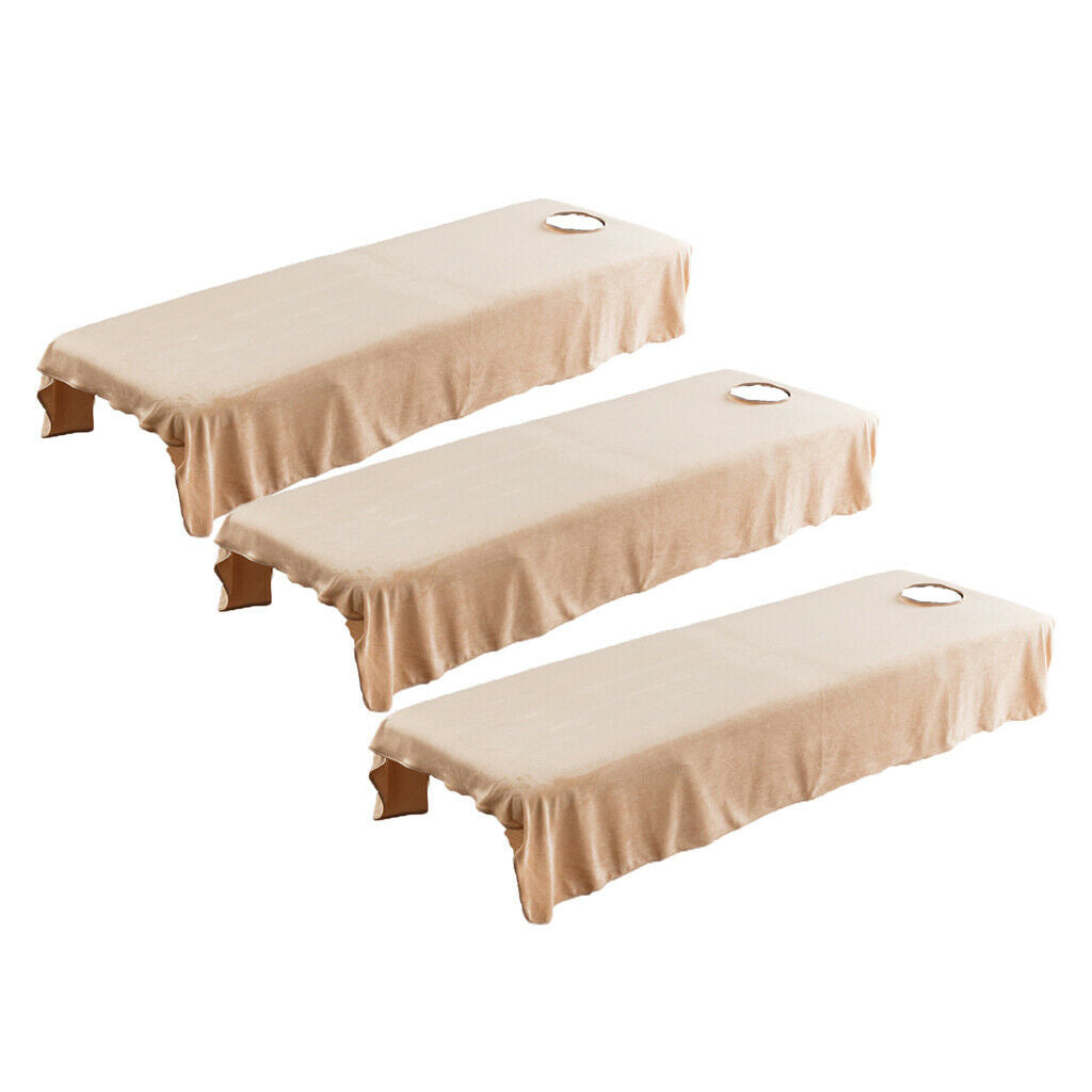 3x Crystal Velvet Massage Table Bedding Sheets Beauty Hotel Facial Bed Cover
