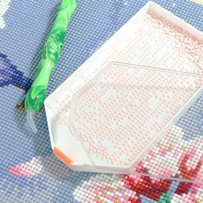 Bead Sorting Tray with Lid Brush Diamond Painting Drill Plate DIY Dotting Tool