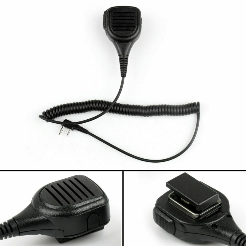 1X K-SM06 2 Pin Handheld Waterproof Speaker MIC For Kenwood BaoFeng UV-5R AT2
