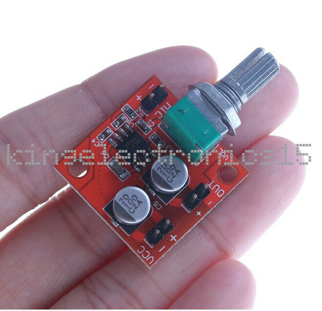 DC 3.7V-12V LM386 Electret Microphone Power Amplifier Board Gain 200 Times NEW