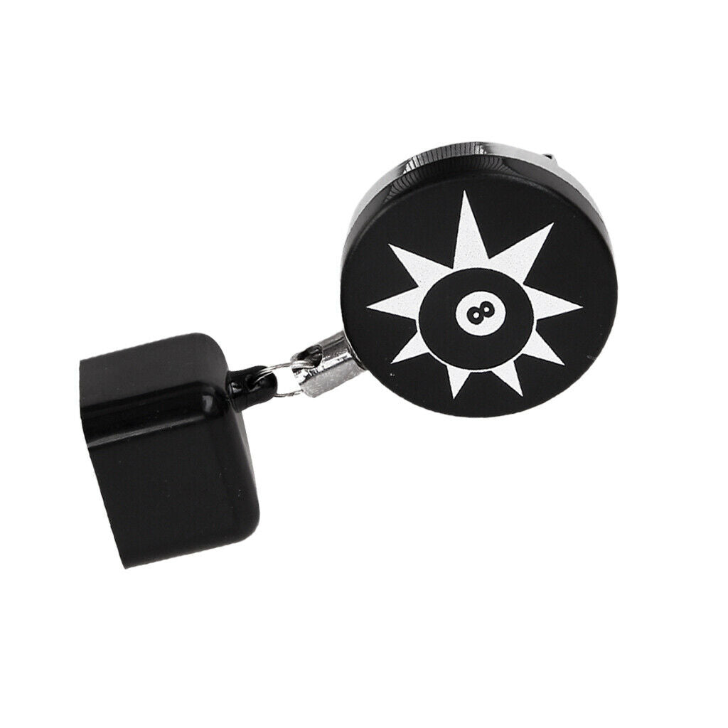 Black Retractable Billiards Snooker Pool Cue CHALK HOLDER With Belt Clip- 8 Ball
