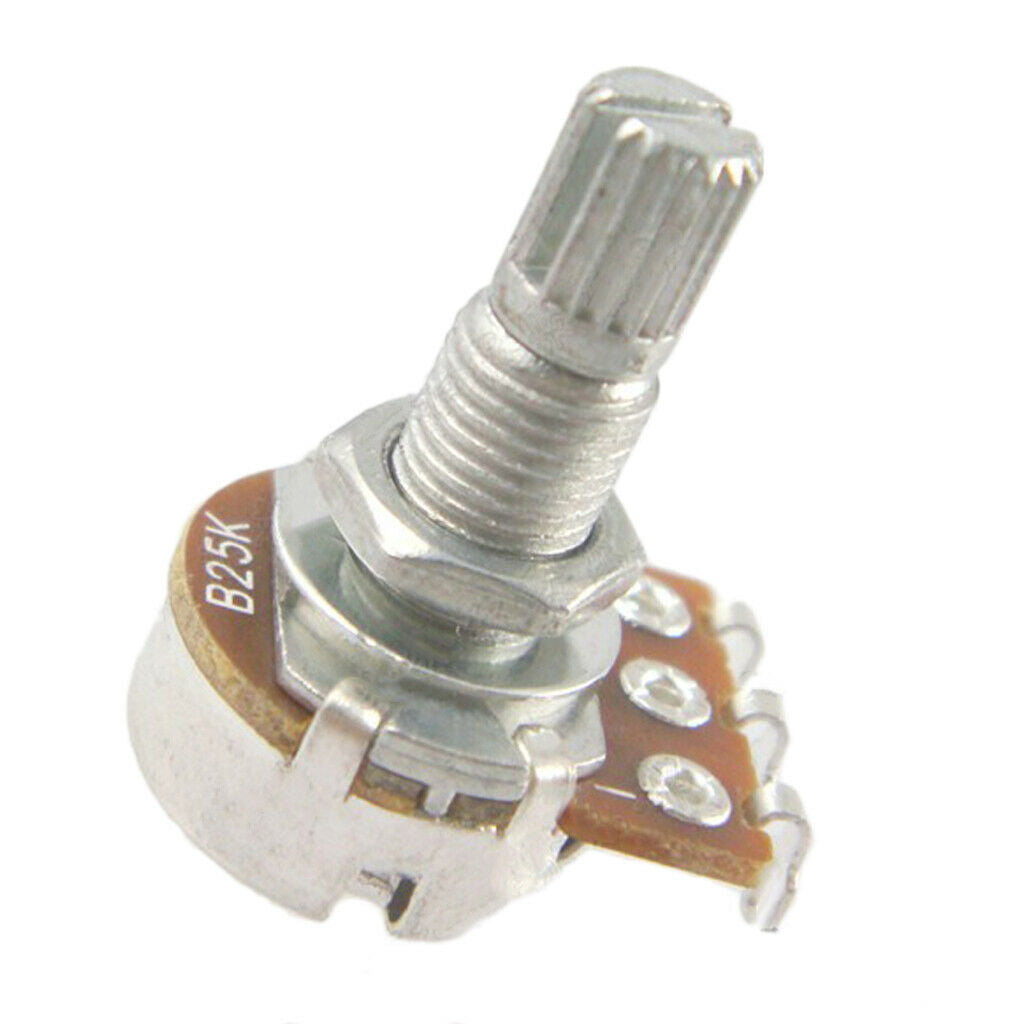 10pieces Audio B25k Ohm Pot Potentiometer For Electric Bass Guitar