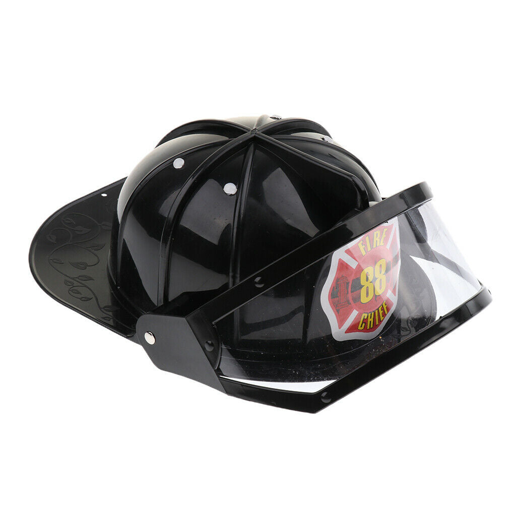 Kid Pretend Play Fireman Safety Helmet Firefighter Hat Costume Party Role