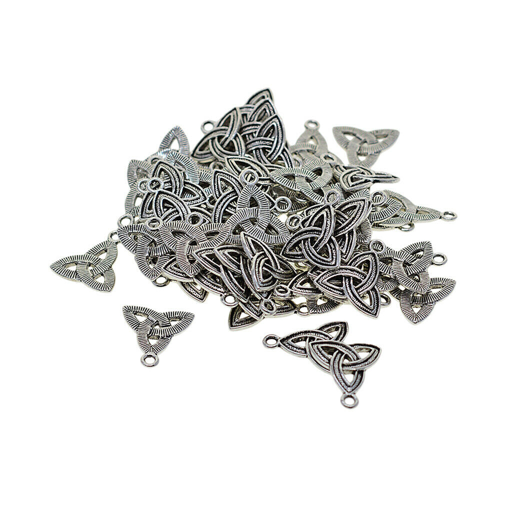 50 Pcs Triangle Celtic Knot Pendant Base DIY Jewelry Findings Accessories