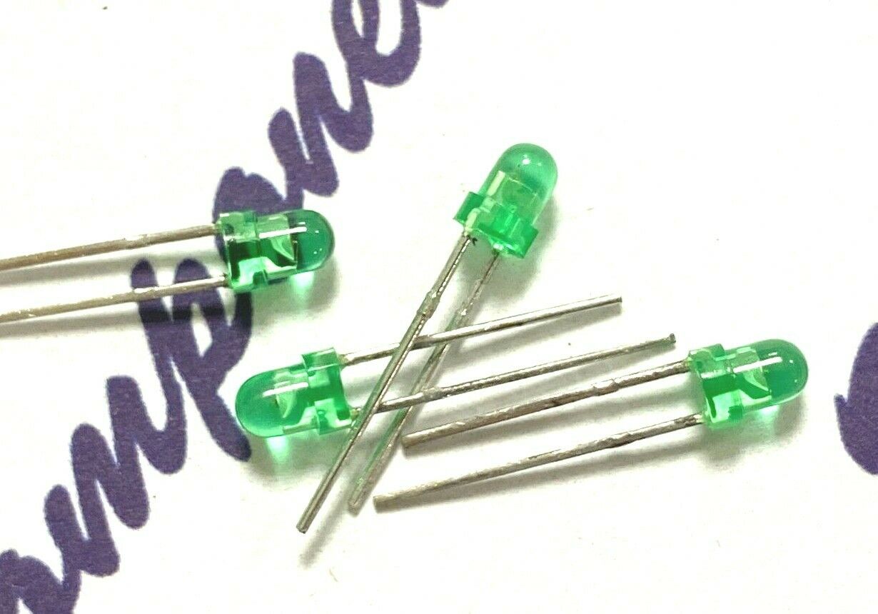 50pcs - SAYNO SLP-281C-20 pitch:2.5mm Green contact type LED lamp