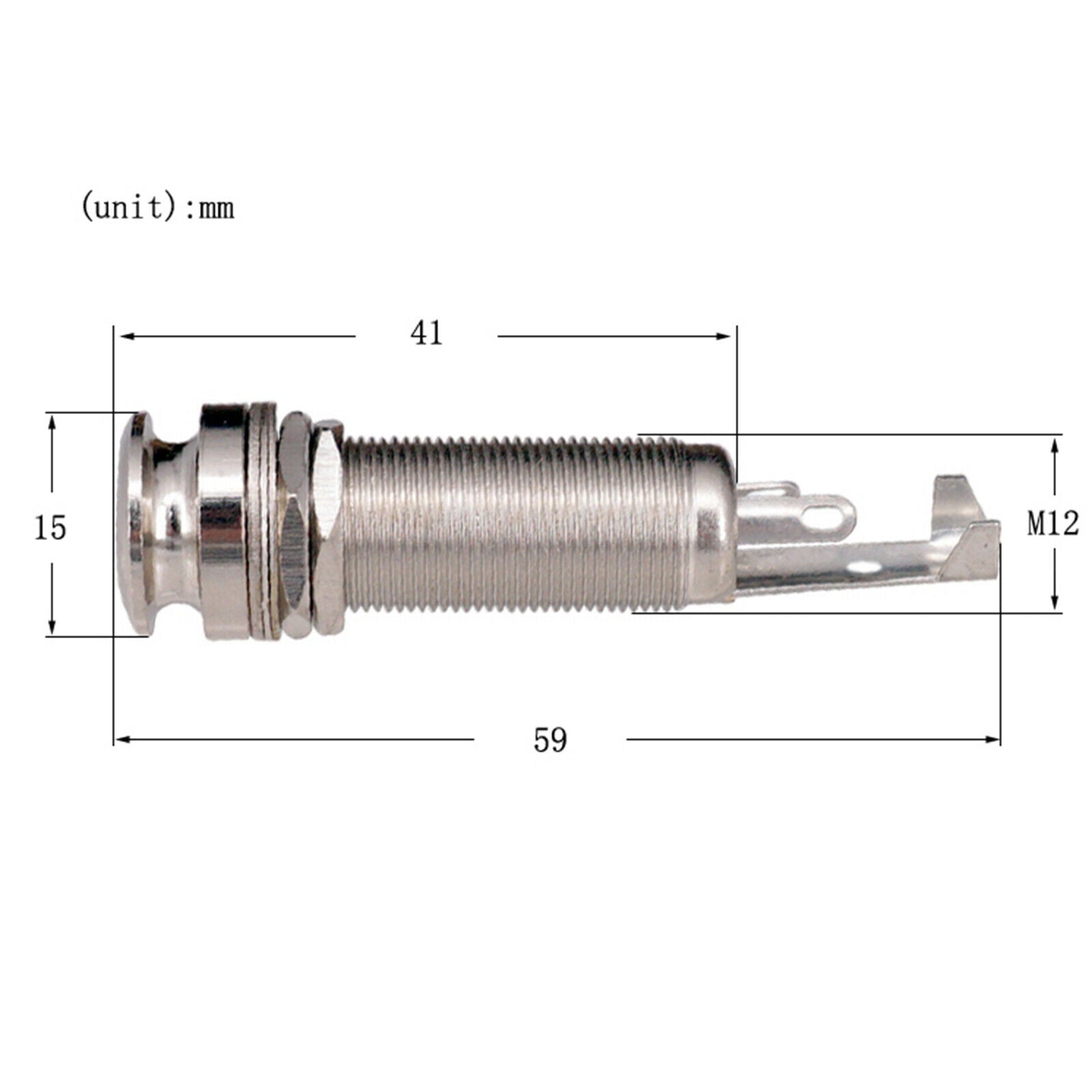 Threaded Cylinder Output   Endpin Electric Guitar Instrument Accs Bronze