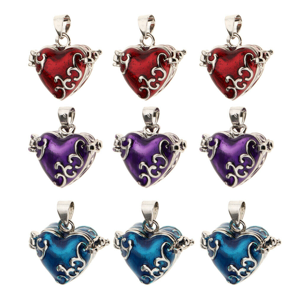 9x Love Heart Pet Urn Pendant Keepsake Ash Holder Memorial Jewelry DIY