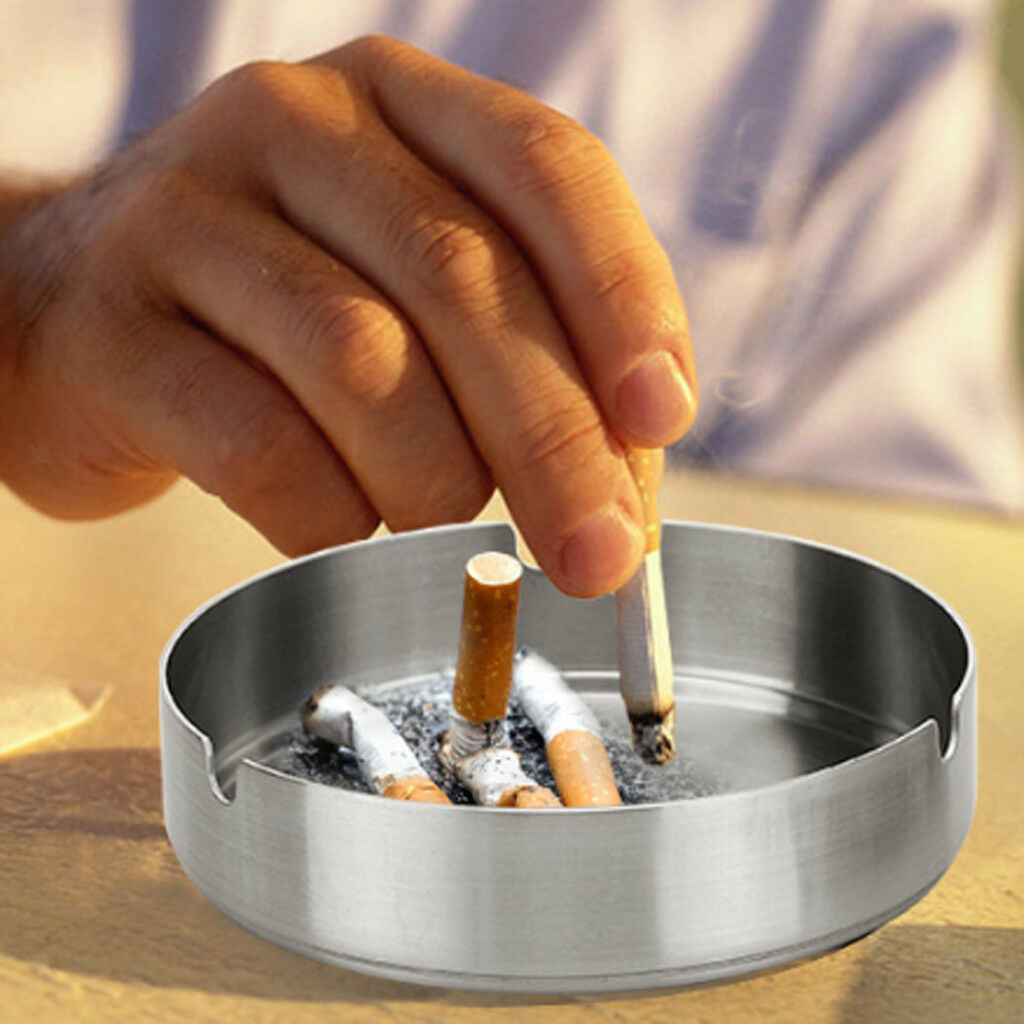 Stainless Steel Portable Car Auto Ashtray Tabletop Decoration Outdoor 8cm