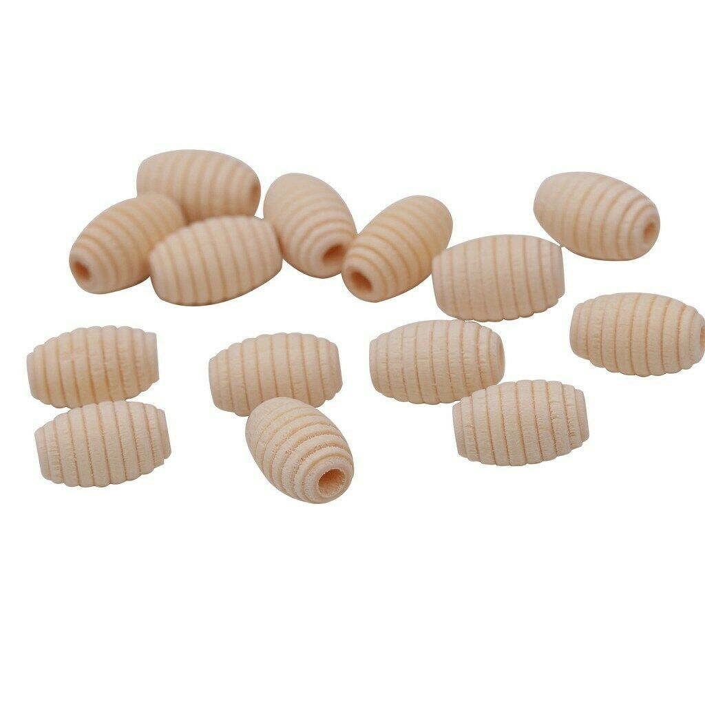 50pcs Natural Wood Loose Beads Beehive Shape for Neckalce Bracelet