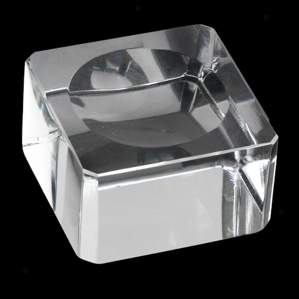 Clear Trapezoid Crystal Ball Stand, Small (For 1.57 inch - 2.36 inch Ball)