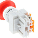 1Pc Red Mushroom Cap Normally Closed Emergency Stop Push Switch Button 10A LA Lt