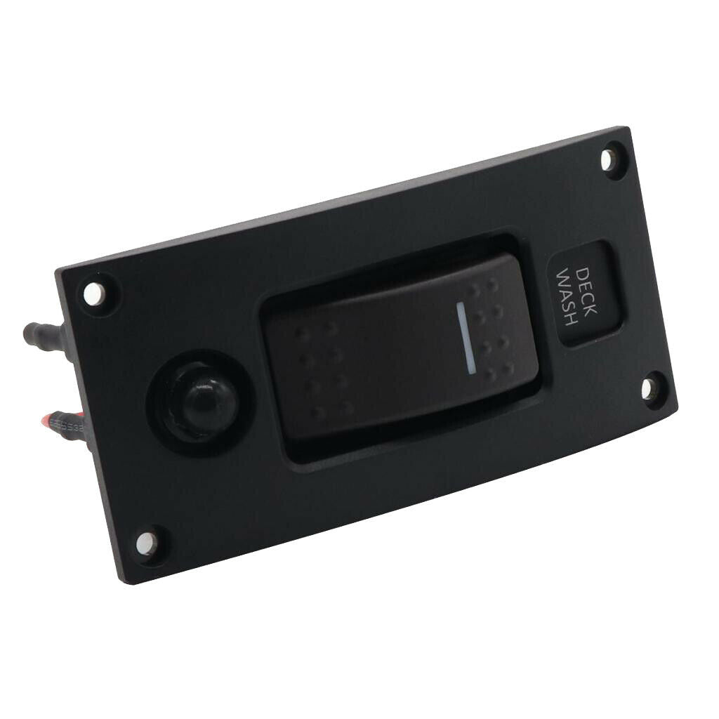 12/24V Waterproof Deck Wash Control Rocker Switch Panel with ON-Off Button