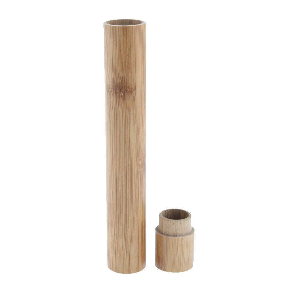 Natural Bamboo Travel Toothbrush Case Tooth Brush Protect Holder Organizer