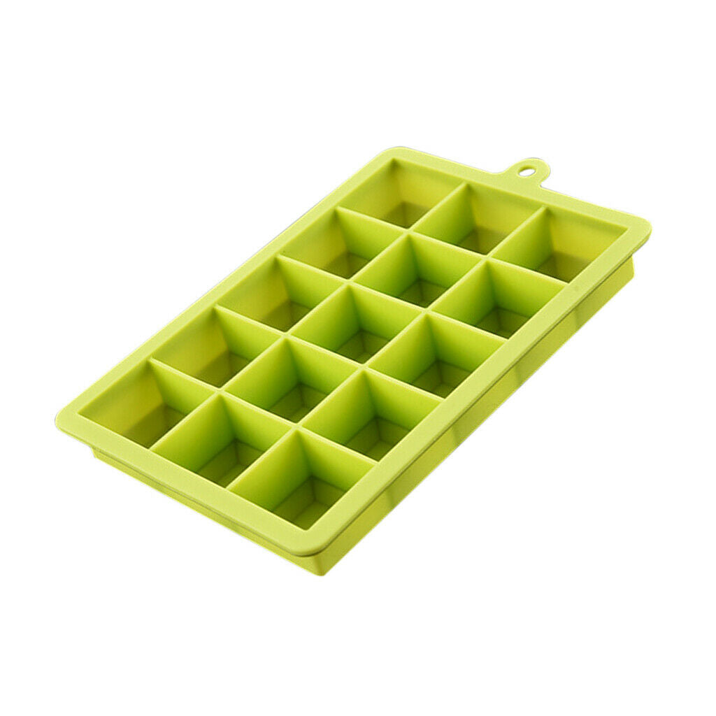 1x Ice Maker Cube Square Tray Molds   Cube Cocktail Chocolate Green