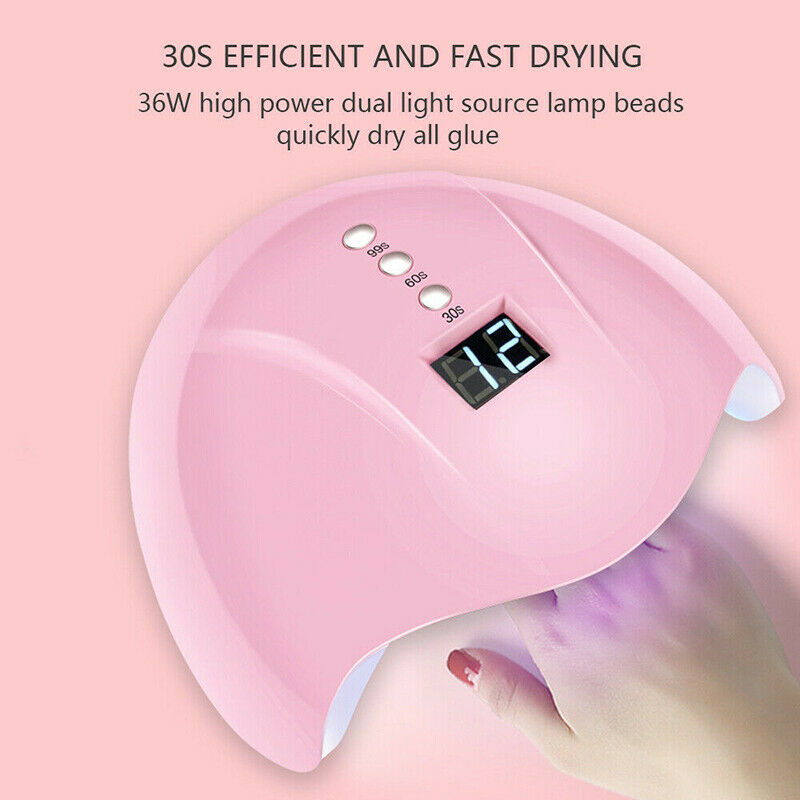 36W Nail Art USB Nail Lamp UV 12 led Light Nail Gel Dryer Curing Polish Mach,`BD