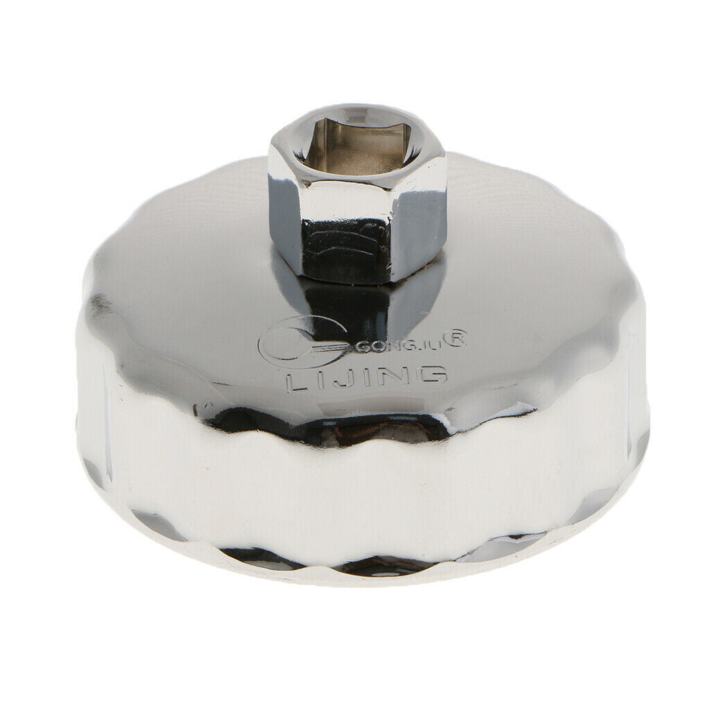 905 Sliver Oil Filter Remover Cap Oil Grid Wrench 14 Flutes For Car 80x45mm