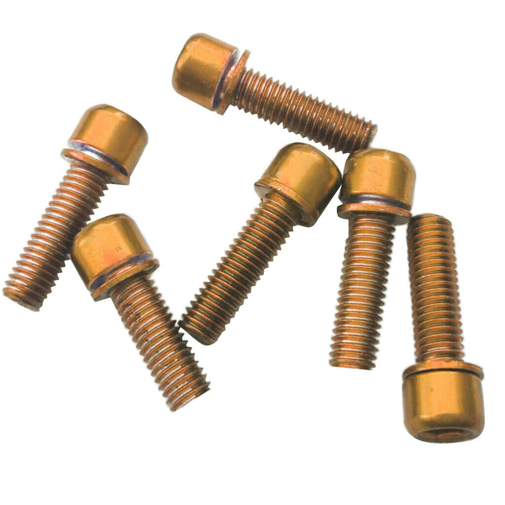 12Pcs Hex Socket Screws M5x18 for Handlebar Stem Rear Rack Golden+Green