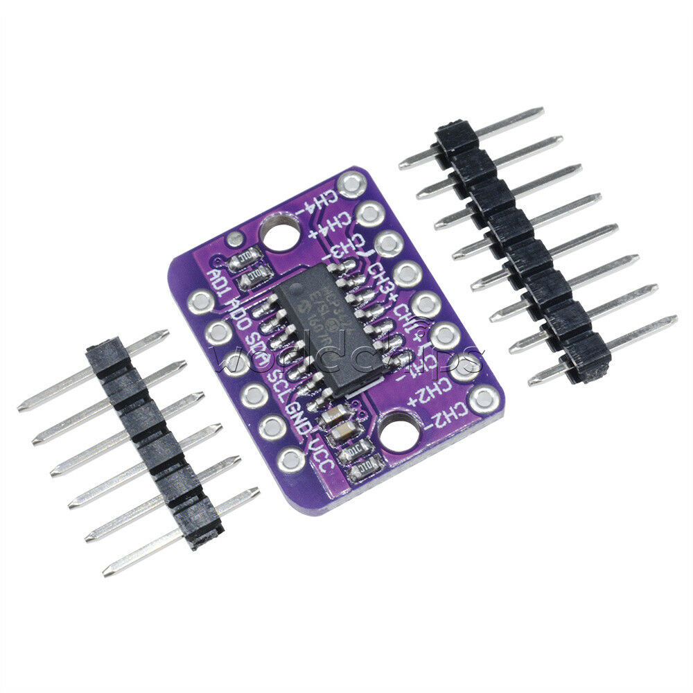 4-Channel MCP3424 ADC Programmable Gain Amplifier A/D For Raspberry Pi Ardruino