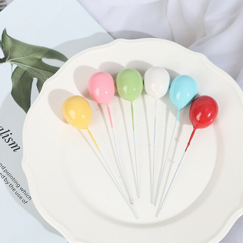 6pcs/lot Balloon Cake Topper Happy Birthday Cake Topper Wedding Party Deo.l8