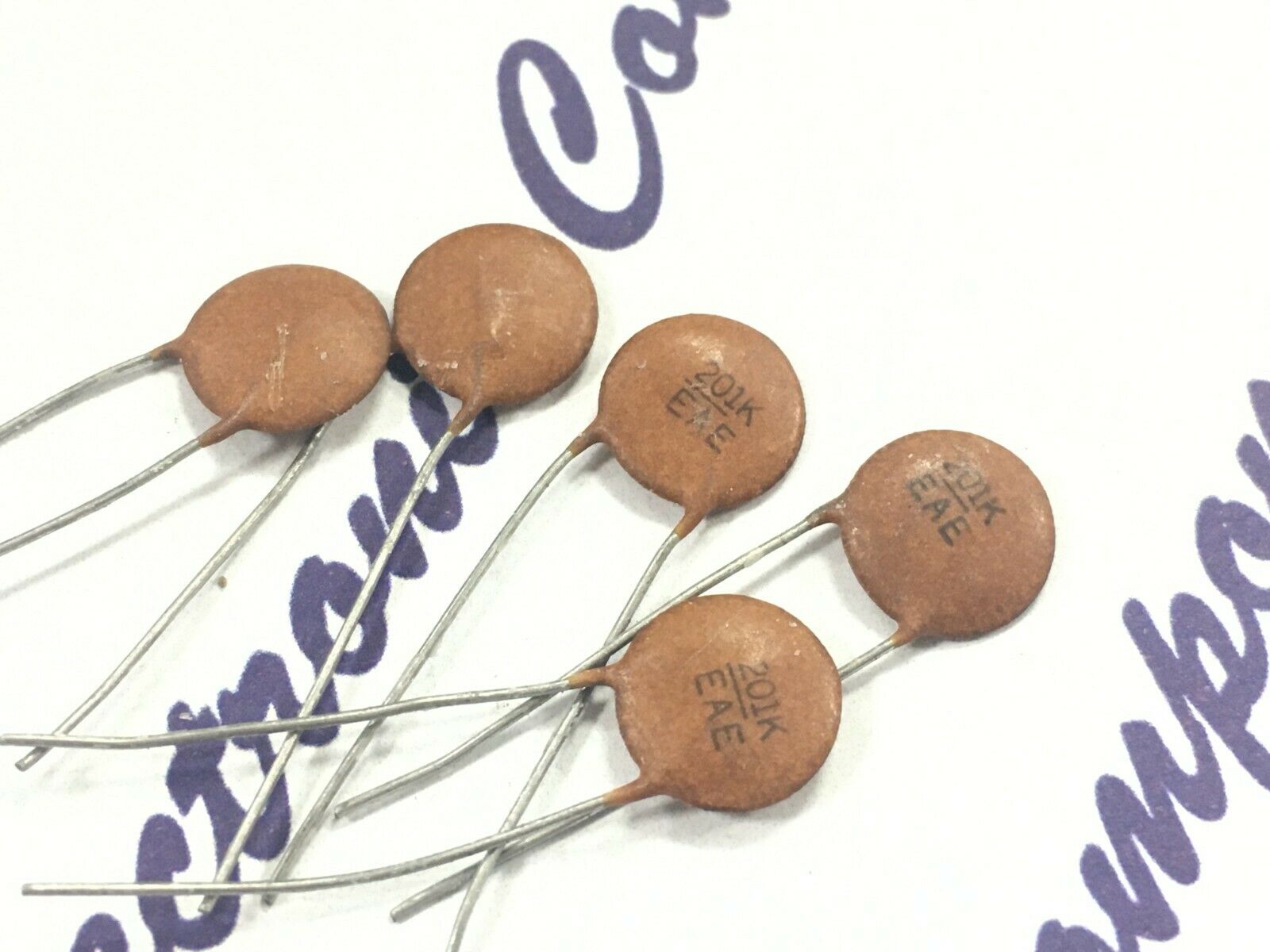 10pcs - EAE 200P (200pF) 50V 10% Disc Ceramic Capacitor NOS