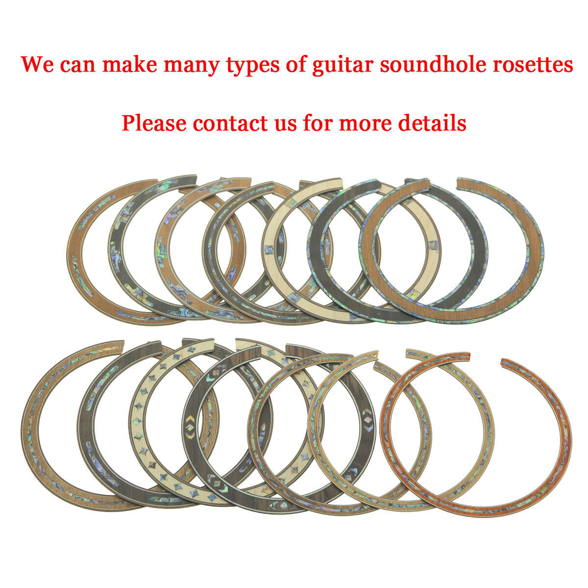 Qaulity Acoustic Guitar Soundhole Rosewood Rosette with Square Abalone Shell