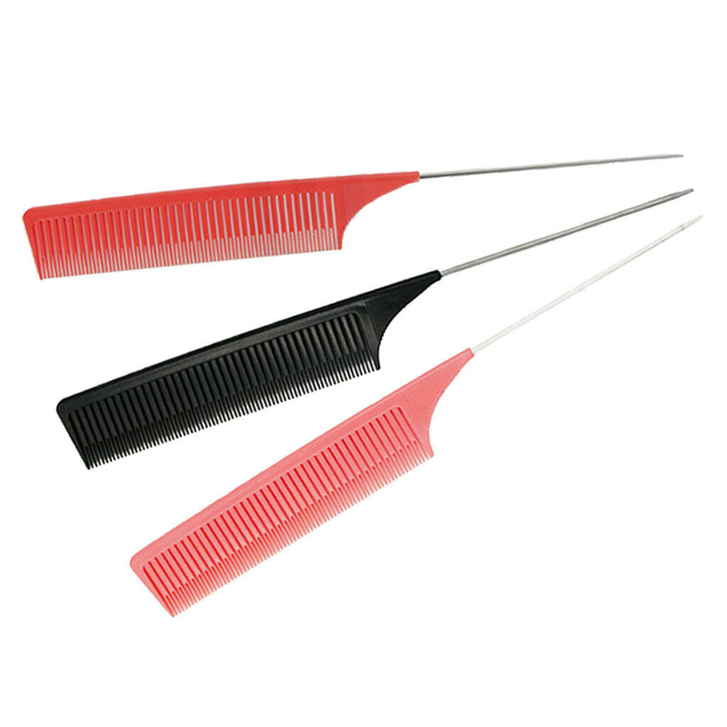 3x Plastic Weave Highlighting Foiling Hair Comb Hair Coloring Combs Brush