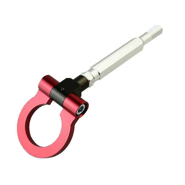 2pcs Red Folding Ring Screw on Front Rear Bumper Tow Hook for Subaru STI