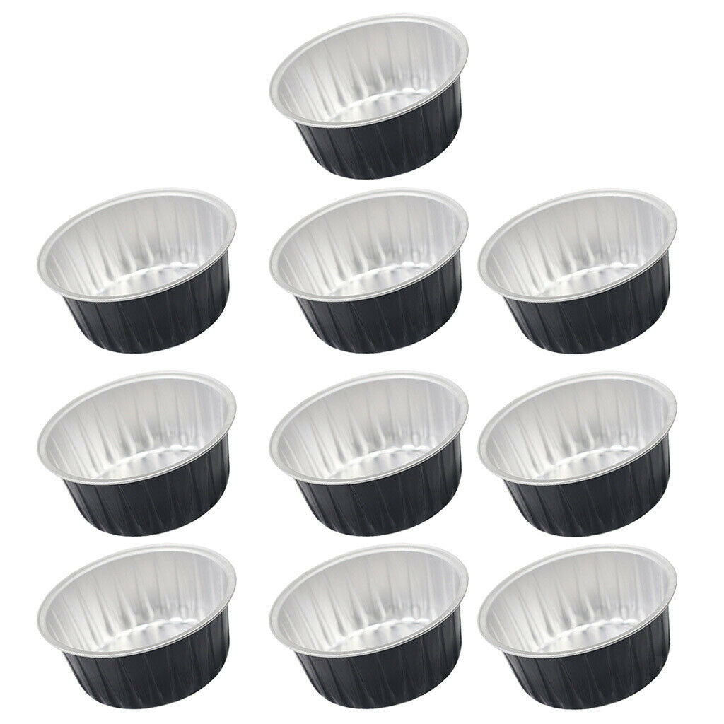 10Pieces Black Aluminum Foil Hair Removal Wax Bean Melting Small Bowl 30g