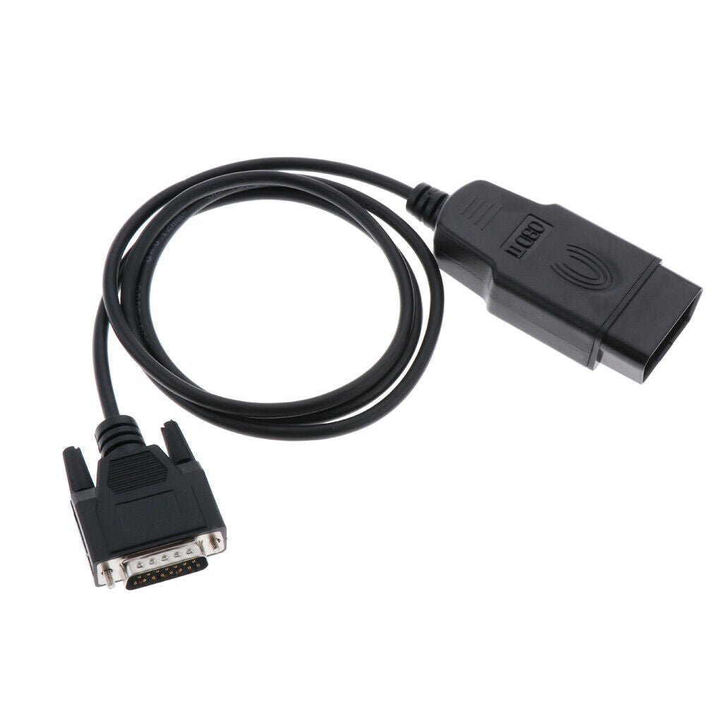 Car OBD II 2 16Pin to DB15 15Pin Diagnostic Extension Convertor Cable