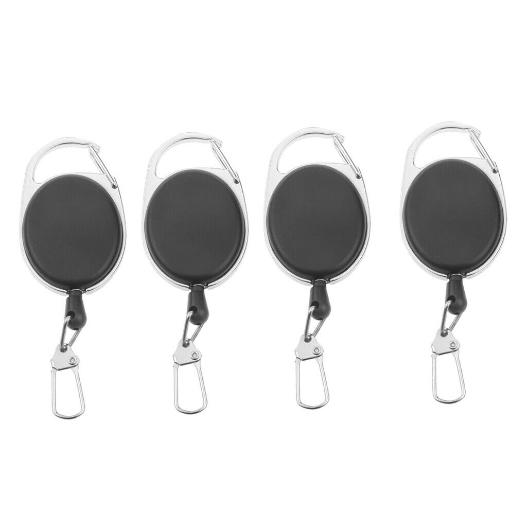 4 Pieces Key Retractor Clip Holder Nylon Line Crafts Plastic Fashion Gifts