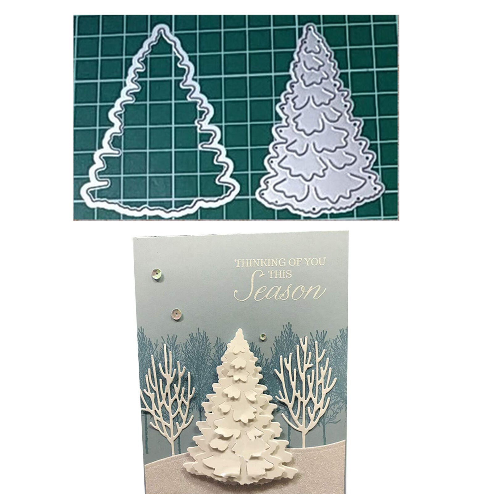 Christmas Tree Cutting Dies DIY Album Paper Card Embossing Decor